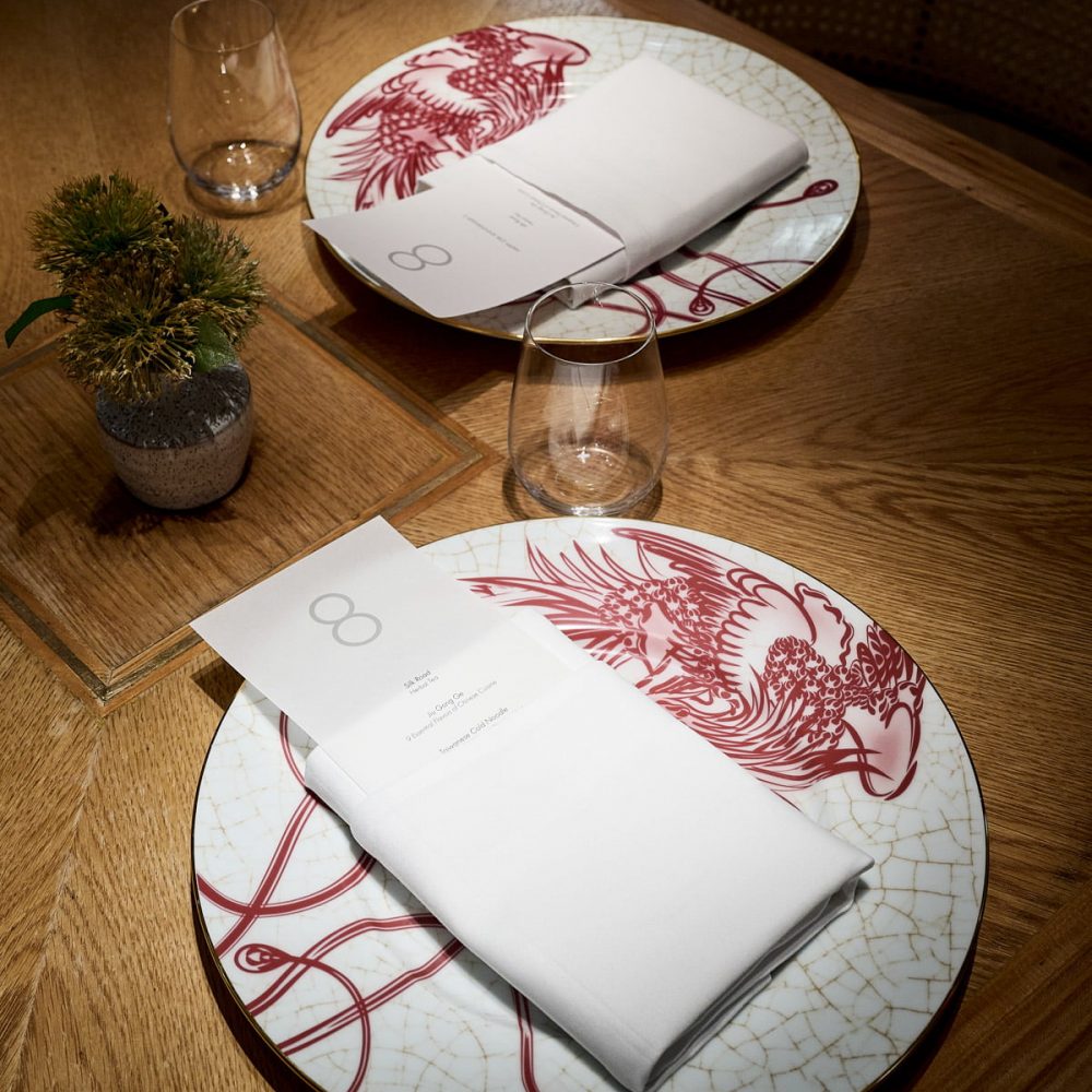 a place setting at 8 Tables